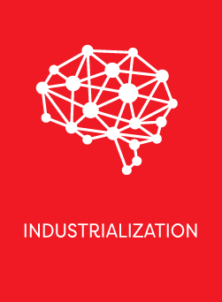 Icona rossa bmate processo di Industrializzazione